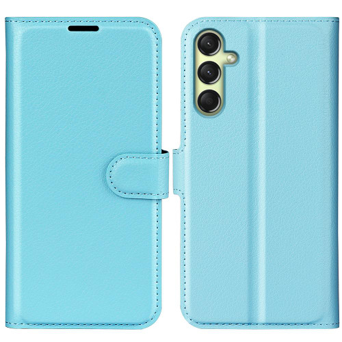 Samsung Galaxy A16 5G Litchi Texture Horizontal Flip Leather Phone Case with Holder - Blue